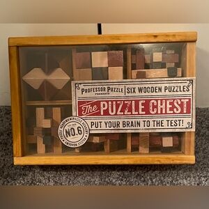 Wooden Puzzle Chest - Brown